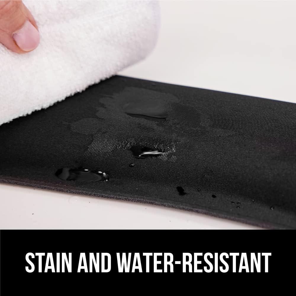 GORILLA GRIP Memory Foam Wrist Rest for Computer Keyboard, 2 Piece Black