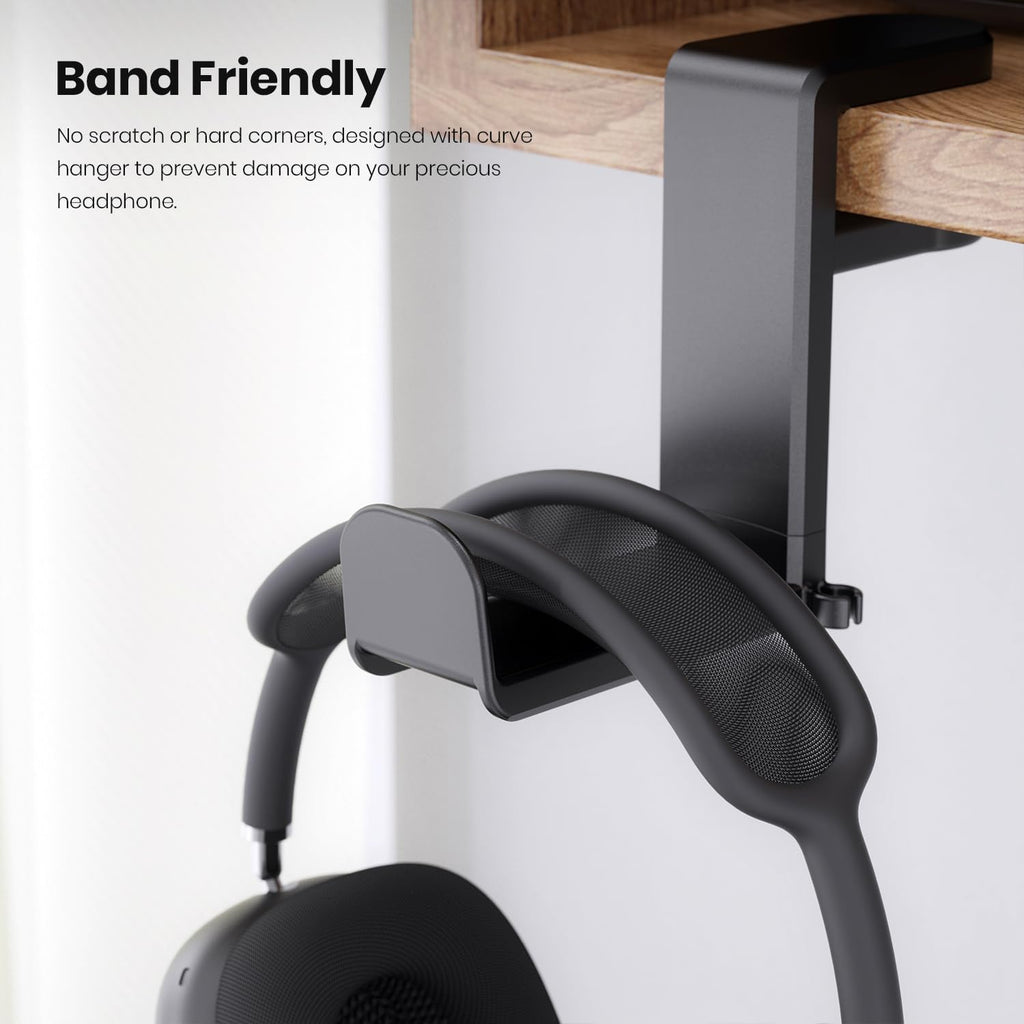 EURPMASK Rotating Headphone Stand,Adjustable Clamp-on Headset Holder Hanger