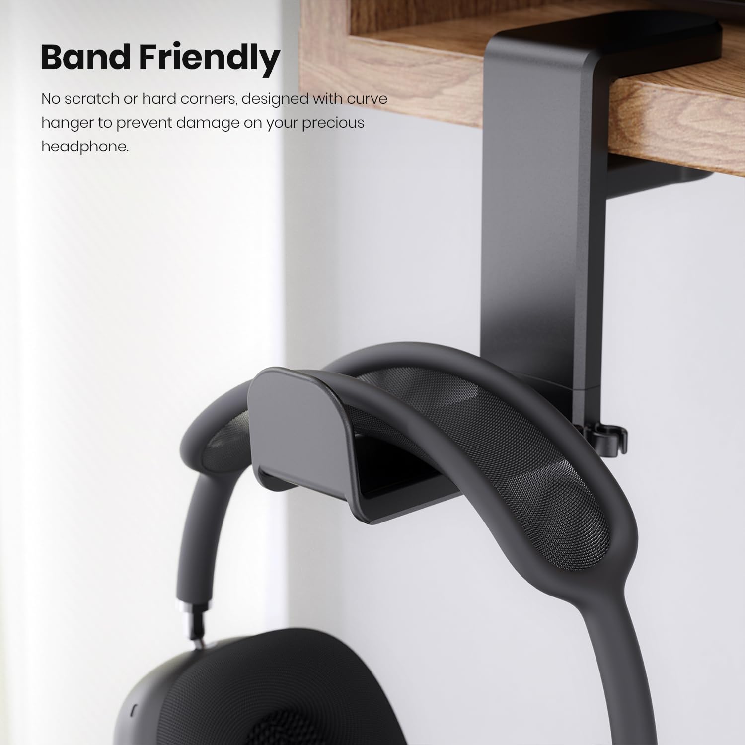 EURPMASK Rotating Headphone Stand,Adjustable Clamp-on Headset Holder Hanger
