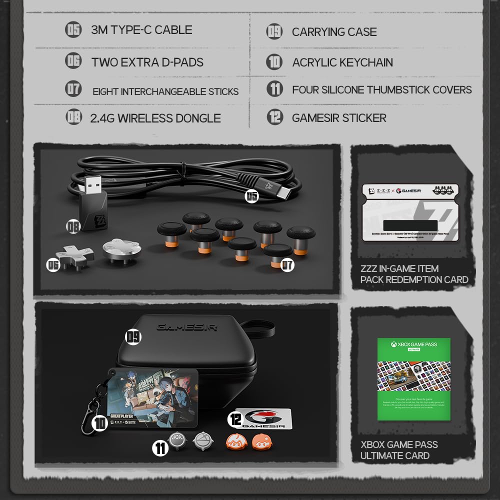 GameSir G7 Pro Wireless XBOX Controller,TMR Sticks,Windows,Trigger Stops