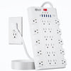 SUPERDANNY Power Strip Surge Protector, 22 AC 6 USB, 2100J, 6.5Ft,1875W/15A