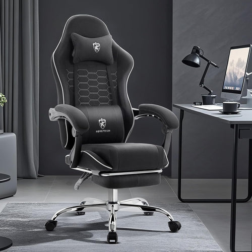Gaming Chair,Computer Office Chair with Massage,Gel Pad,Black