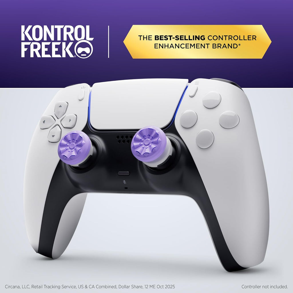 KontrolFreek FPS Freek Galaxy Purple for PlayStation 4 (PS4) and PlayStation 5 (PS5) | Performance Thumbsticks | 1 High-Rise, 1 Mid-Rise | Purple
